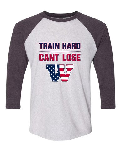 Wootton Patriots Train Hard, Can't Lose Men's Baseball T-Shirt