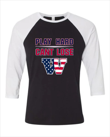 Wootton Patriots Play Hard, Can't Lose Women's Baseball T-Shirt