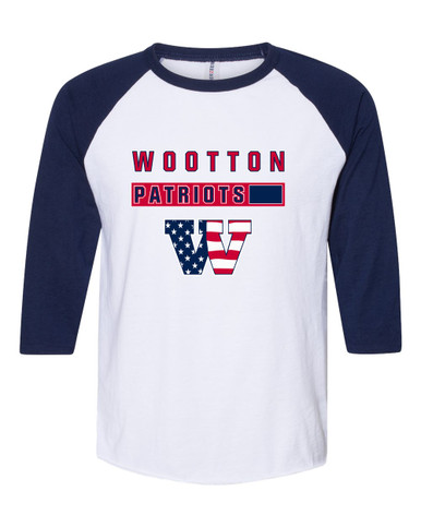Wootton Patriots Mascot #7 Women's Baseball T-Shirt