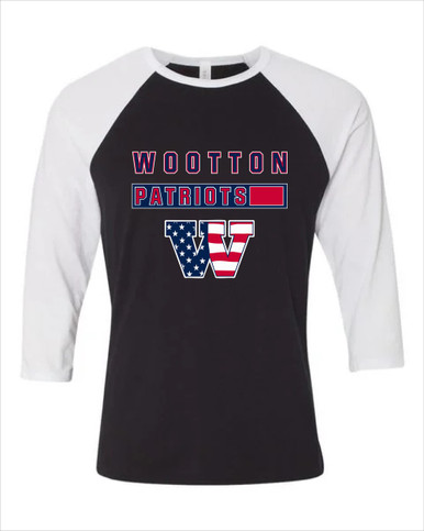 Wootton Patriots Mascot #7 Men's Baseball T-Shirt
