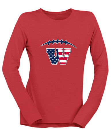 Wootton Patriots Football #2 Women's Premium LS T-Shirt