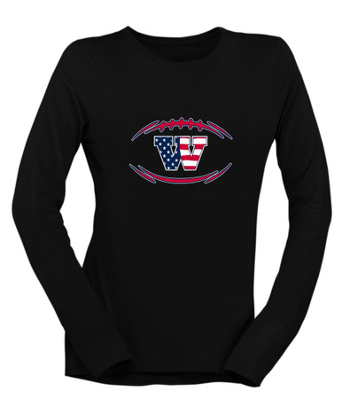 Wootton Patriots Football #3 Women's Premium LS T-Shirt