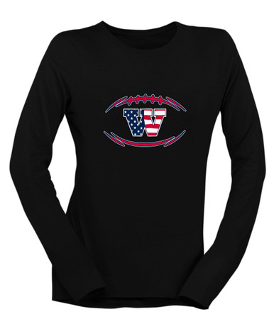 Wootton Patriots Football #3 Women's LS T-Shirt