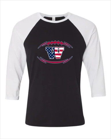 Wootton Patriots Football #3 Women's Baseball T-Shirt