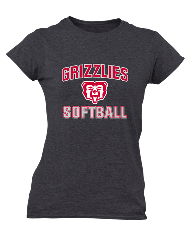 McMinnville Grizzlies Softball #1 Women's SS T-Shirt
