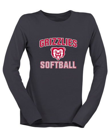 McMinnville Grizzlies Softball #1 Women's LS T-Shirt