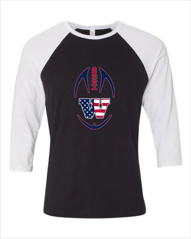 Wootton Patriots Football #4 Women's Baseball T-Shirt