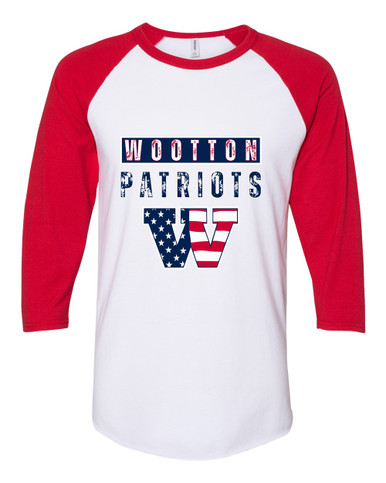 Wootton Patriots Mascot #9 Women's Baseball T-Shirt
