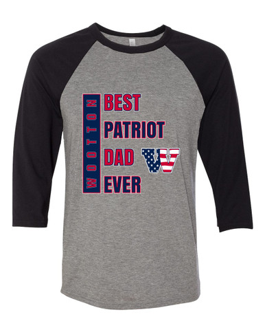 Wootton Patriots Best Patriot Dad Men's Baseball T-Shirt