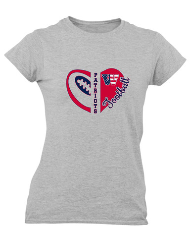 Wootton Patriots Heart Football Women's SS T-Shirt