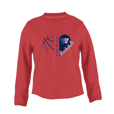Wootton Patriots Heart Basketball Women's Sweatshirt