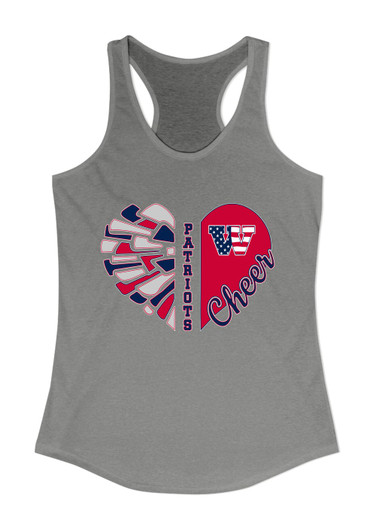 Wootton Patriots Heart Cheer Women's Tank Top