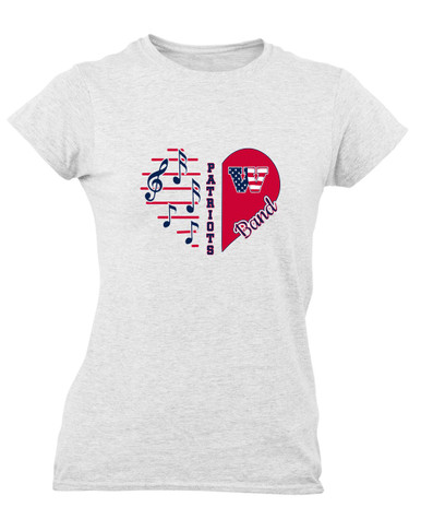 Wootton Patriots Heart Band Women's Premium SS T-Shirt