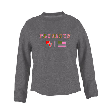Park View Patriots Pink Camo Flag Women's Sweatshirt