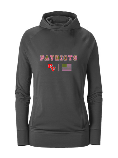 Park View Patriots Pink Camo Flag Women's Hoodie