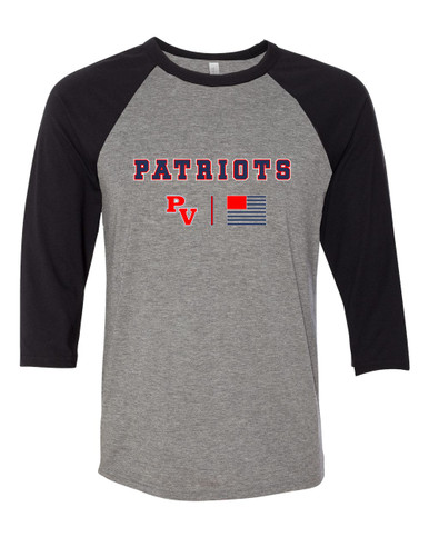 Park View Patriots Team Colors Flag Women's Baseball T-Shirt