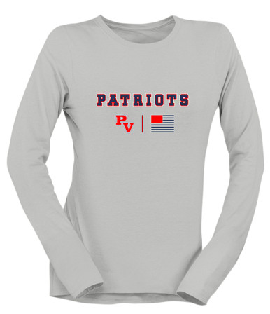 Park View Patriots Team Colors Flag Women's Premium LS T-Shirt