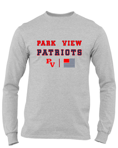 Park View Patriots Spirit Flag Men's LS T-Shirt