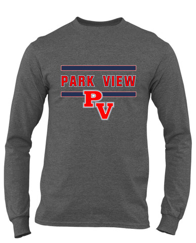 Park View Patriots Mascot #4 Men's LS T-Shirt