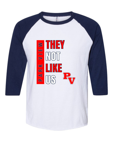 Park View Patriots They Not Like Us #1 Men's Baseball T-Shirt