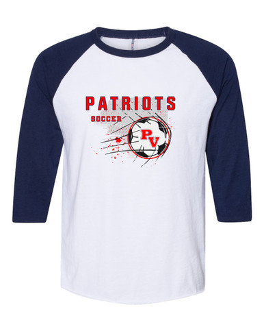 Park View Patriots Soccer #2 Men's Baseball T-Shirt