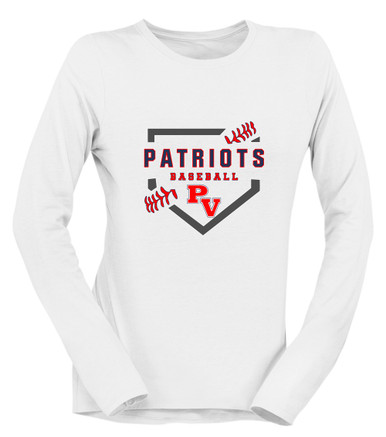 Park View Patriots Baseball #2 Women's LS T-Shirt