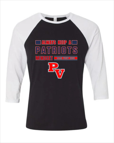 Park View Patriots Mindset Men's Baseball T-Shirt