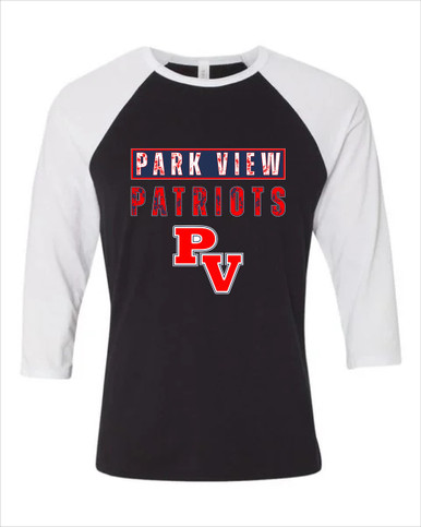 Park View Patriots Mascot #9 Men's Baseball T-Shirt