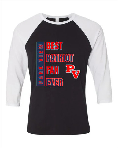 Park View Patriots Best Patriot Fan Women's Baseball T-Shirt