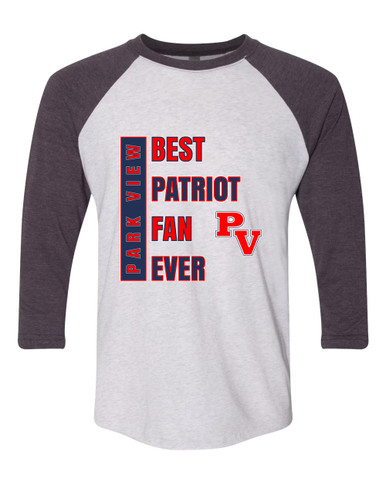 Park View Patriots Best Patriot Fan Men's Baseball T-Shirt