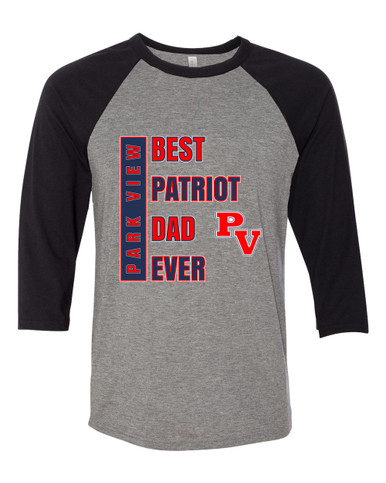 Park View Patriots Best Patriot Dad Men's Baseball T-Shirt