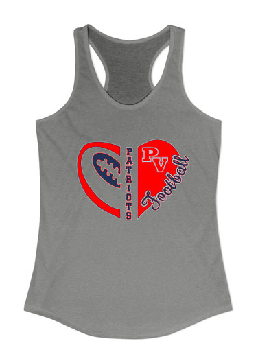 Park View Patriots Heart Football Women's Tank Top