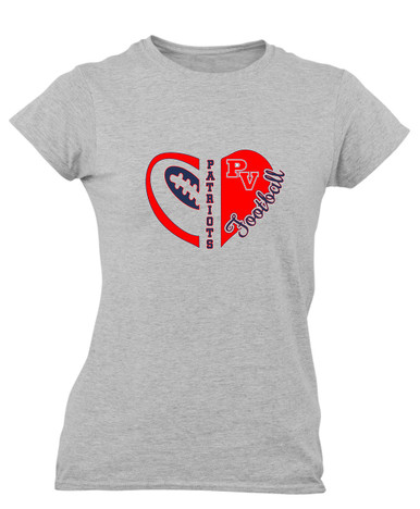 Park View Patriots Heart Football Women's Premium SS T-Shirt