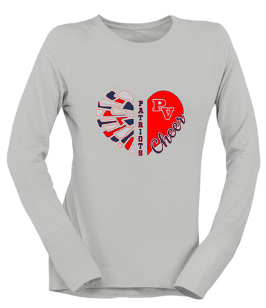 Park View Patriots Heart Cheer Women's Premium LS T-Shirt