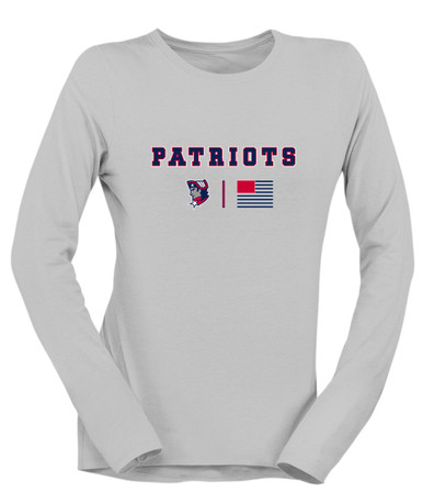 Washington Patriots Team Colors Flag Women's LS T-Shirt