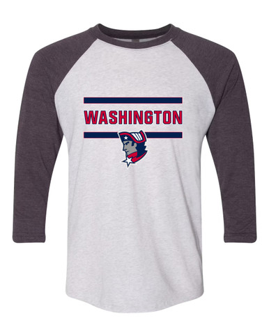 Washington Patriots Mascot #4 Men's Baseball T-Shirt