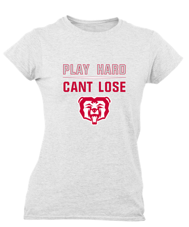 McMinnville Grizzlies Play Hard, Can't Lose Women's SS T-Shirt