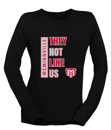 McMinnville Grizzlies They Not Like Us #1 Women's Premium LS T-Shirt