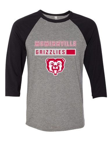 McMinnville Grizzlies Mascot #7 Women's Baseball T-Shirt