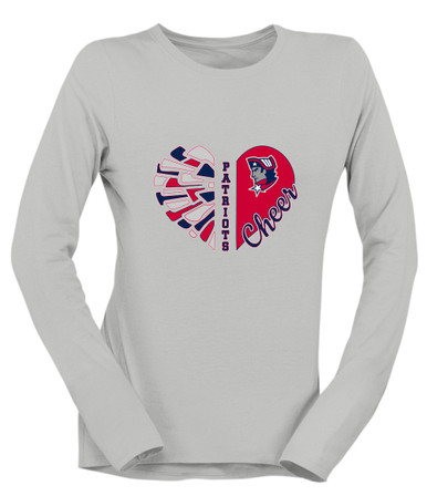 Washington Patriots Heart Cheer Women's Premium LS T-Shirt