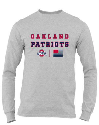 Oakland Patriots Spirit Flag Men's LS T-Shirt