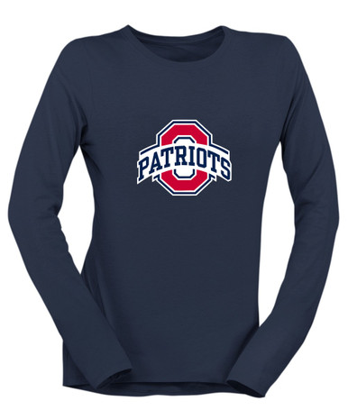 Oakland Patriots Mascot #1 Women's LS T-Shirt
