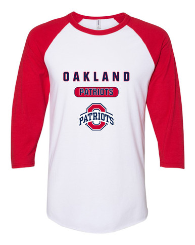 Oakland Patriots Mascot #3 Men's Baseball T-Shirt