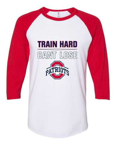 Oakland Patriots Train Hard, Can't Lose Women's Baseball T-Shirt