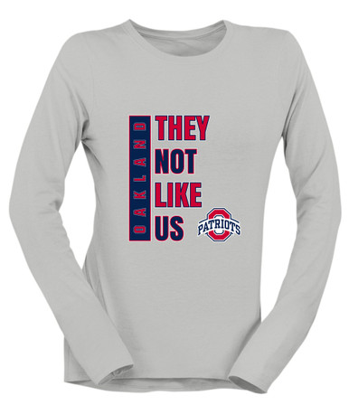 Oakland Patriots They Not Like Us #1 Women's Premium LS T-Shirt