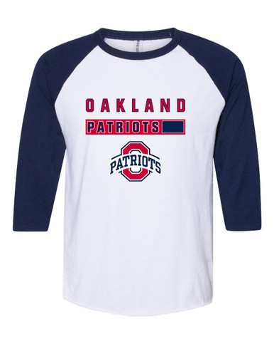 Oakland Patriots Mascot #7 Women's Baseball T-Shirt
