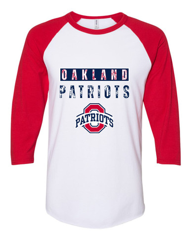 Oakland Patriots Mascot #9 Women's Baseball T-Shirt