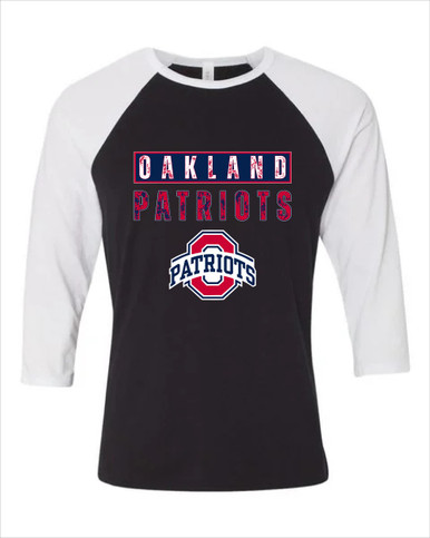 Oakland Patriots Mascot #9 Men's Baseball T-Shirt
