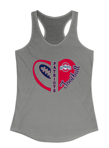 Oakland Patriots Heart Football Women's Tank Top