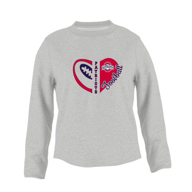 Oakland Patriots Heart Football Women's Sweatshirt